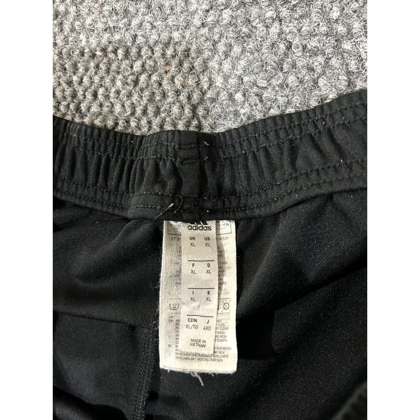 Adidas Adidas Track Pants Mens XL Black Athletic Joggers Stretch Logo Straight Pants Size US 36 / EU 52 - 7 Thumbnail