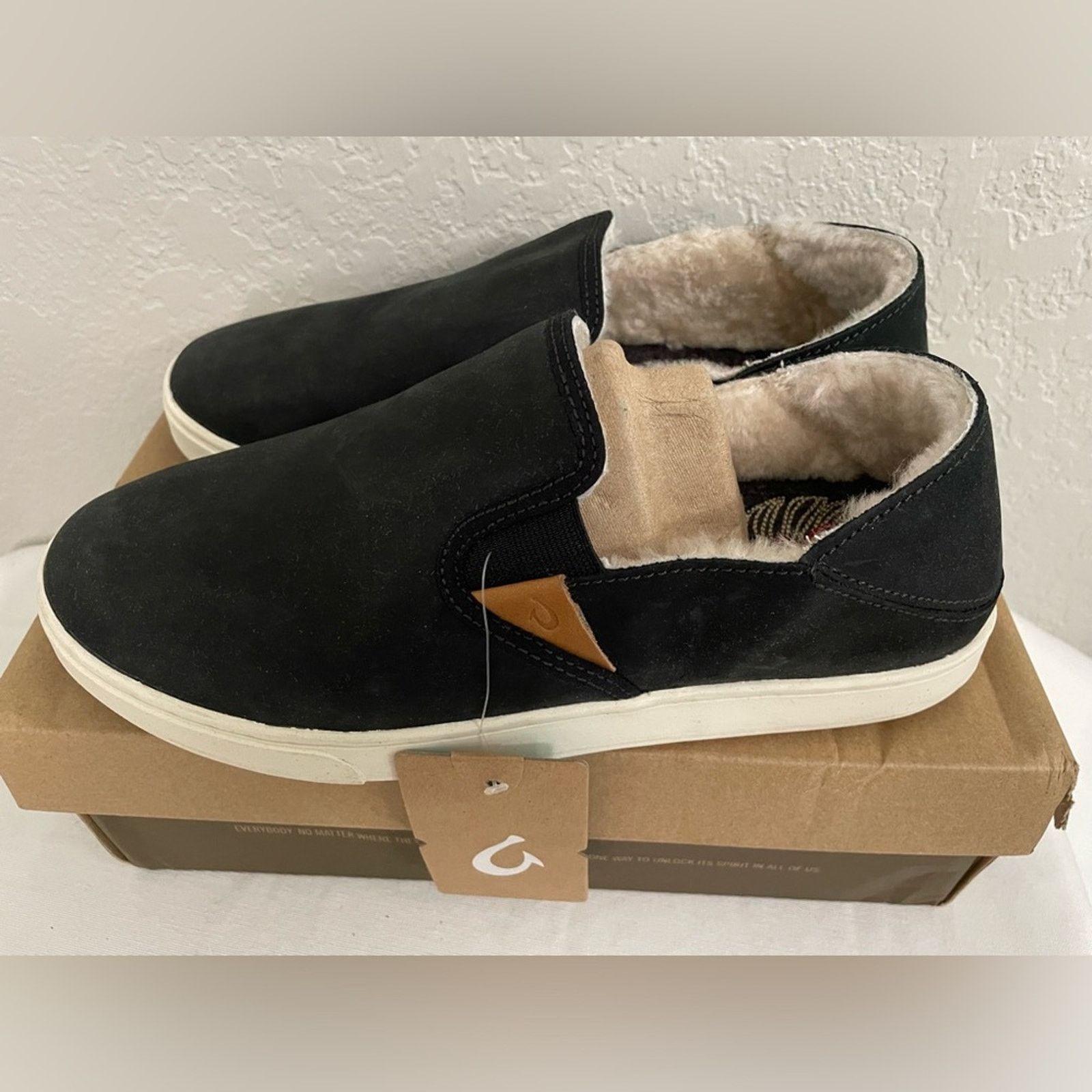 Olukai OLUKAI Pehuea Heu Slip-On Women’s size 9 in Black Nubuck Size US 9 / IT 39 - 3 Thumbnail