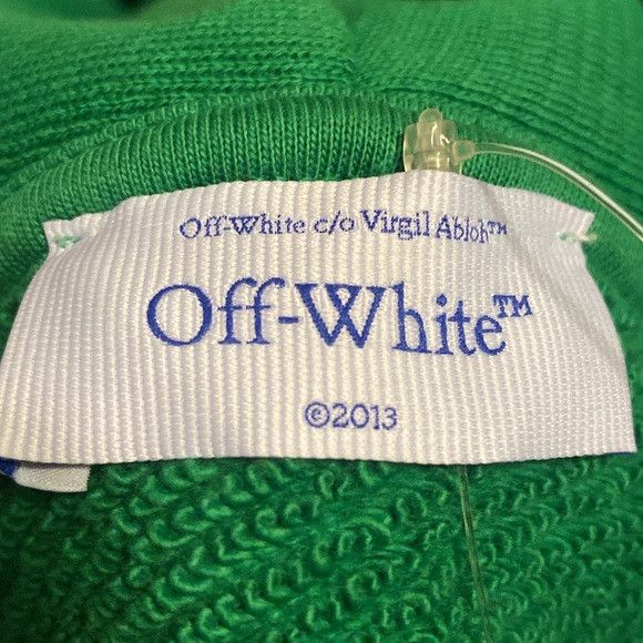 Off-White Off-White Oversize Football Logo Graphic Hoodie in Green (M) Size US M / EU 48-50 / 2 - 8 Thumbnail