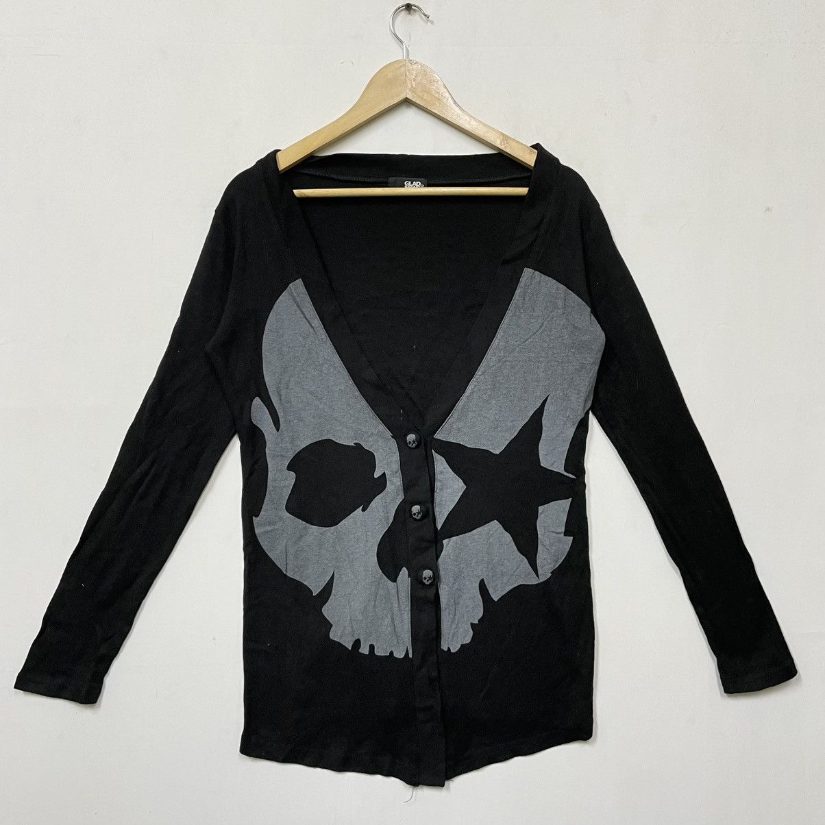 Japanese Brand Vintage Japan Glad News Skull head Bondage Cardigan Size M / US 6-8 / IT 42-44 - 1 Thumbnail