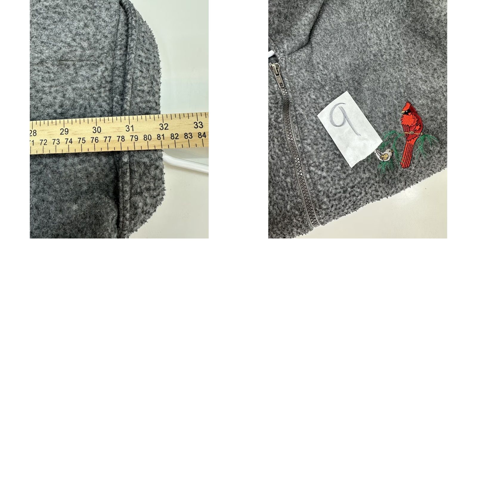 Vintage VINTAGE Womens Scandia Woods Fleece Jacket Size 2XL Gray Cardinal Embordered Zip Up Size XXL / US 16-18 / IT 52-54 - 9 Thumbnail