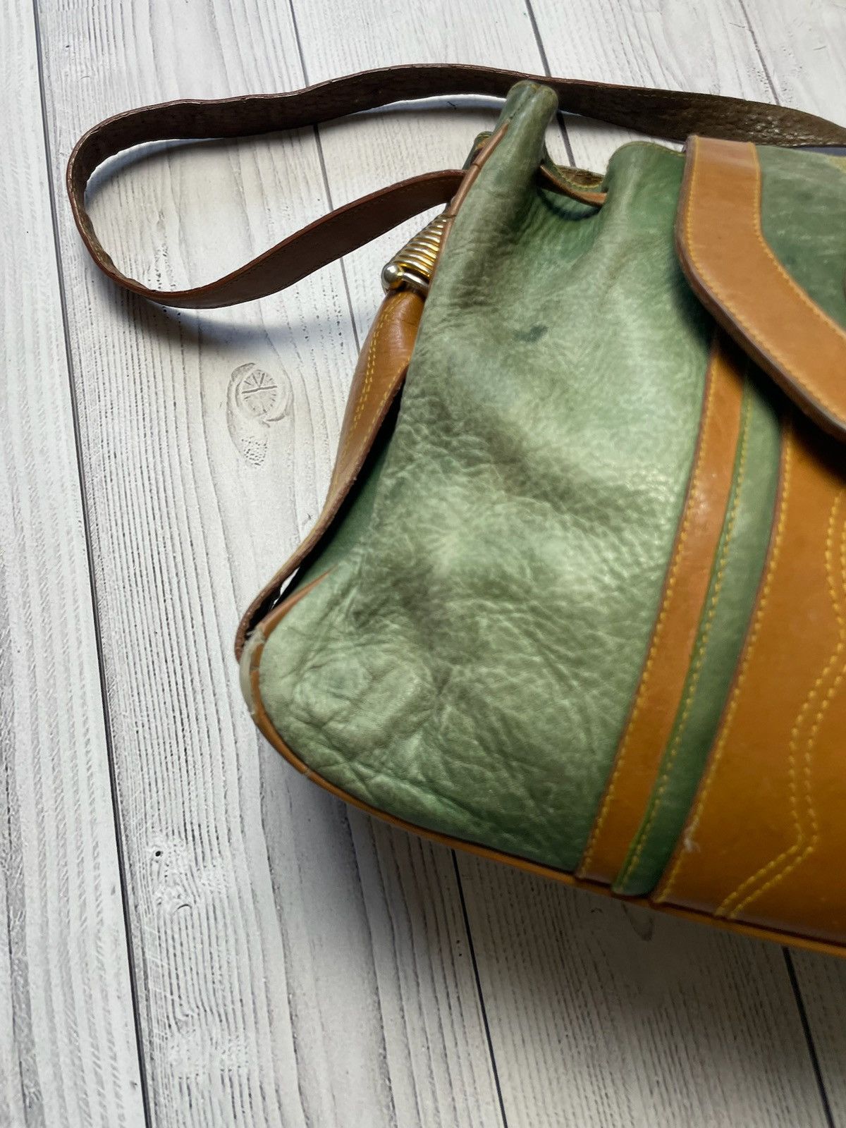 Vintage Vintage Yves Saint Laurent bag green crossbody rare Size ONE SIZE - 2 Thumbnail