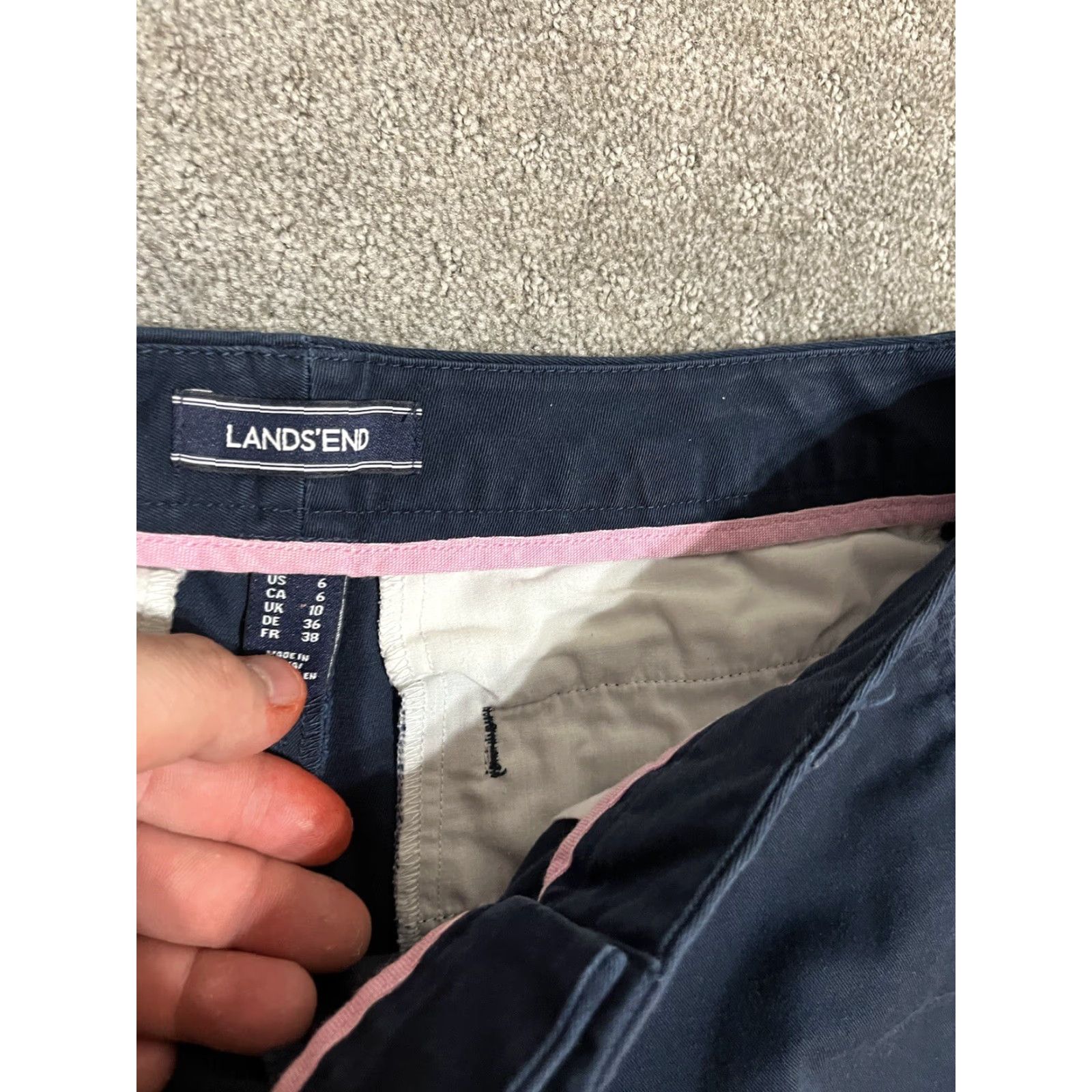 Lands' End Lands' End Women's Cropped Wide-Leg Pants Size 6 Blue Size 28" / US 6 / IT 42 - 5 Thumbnail