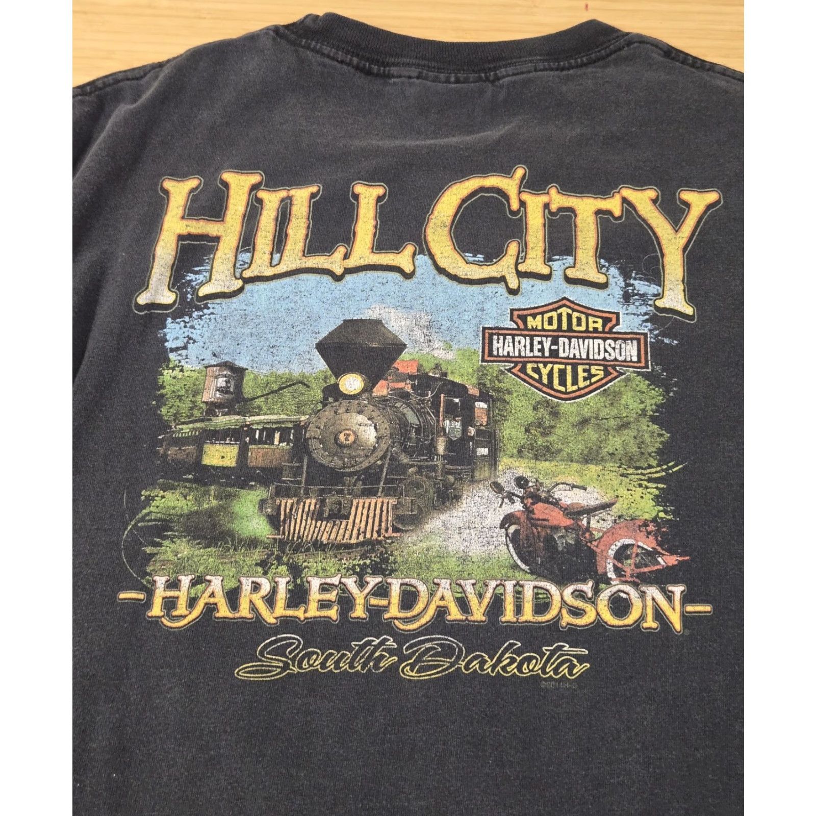 Harley Davidson Harley-Davidson Shirt Mens Large Black Hill City South Dakota Live Free Ride Hard Biker Motorcycle Graphic Print Crew Neck Short Sleeve T-Shirt USA Size US L / EU 52-54 / 3 - 5 Thumbnail