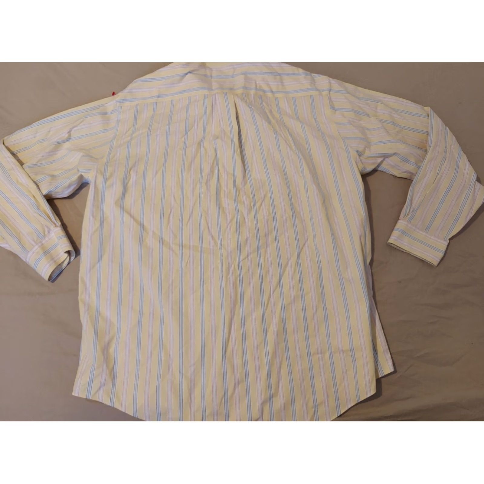Brooks Brothers Brooks Brothers Dress Shirt L Large Yellow Button Cotton Mens Size 42R - 6 Thumbnail