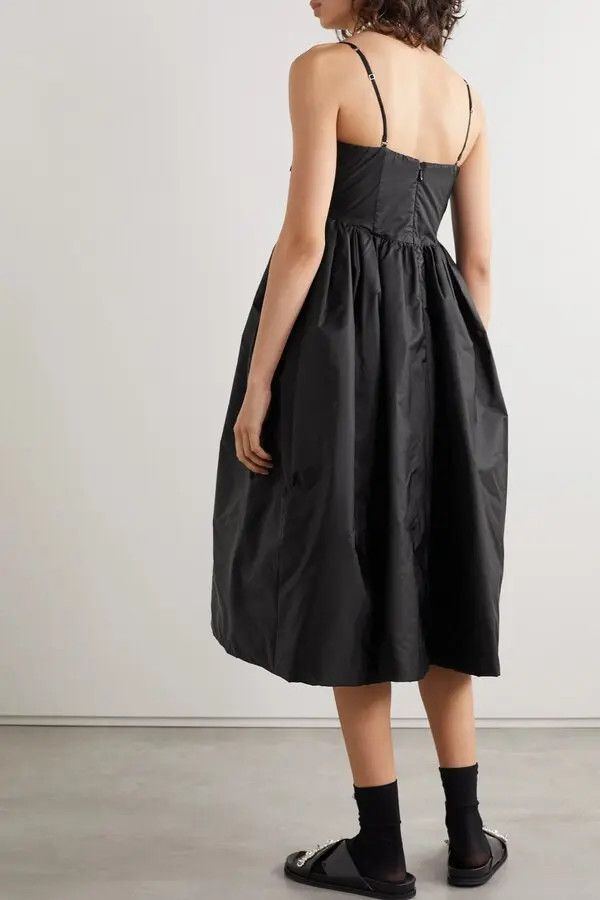 Moncler o1y1125 Midi Dress in Black Size S / US 4 / IT 40 - 4 Thumbnail