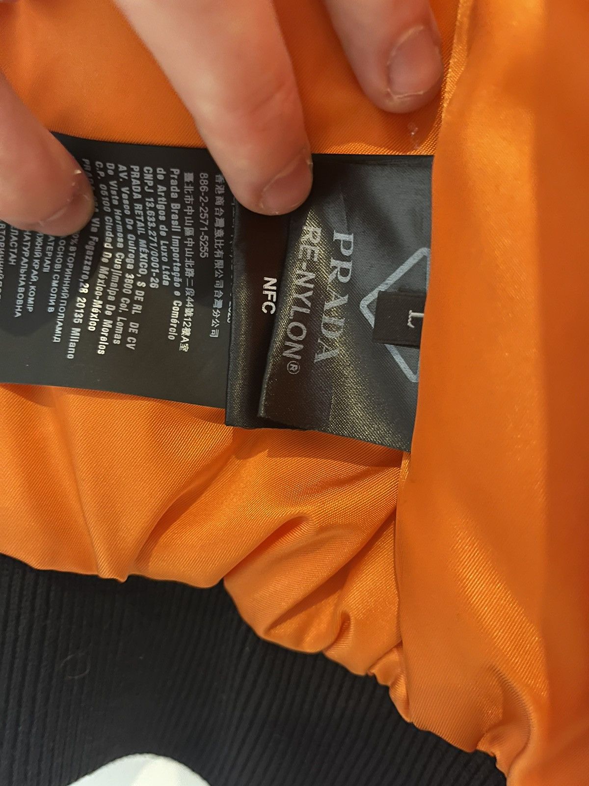 Prada PRADA RARE BOMBER NYLON ORANGE LINING Size US L / EU 52-54 / 3 - 4 Thumbnail