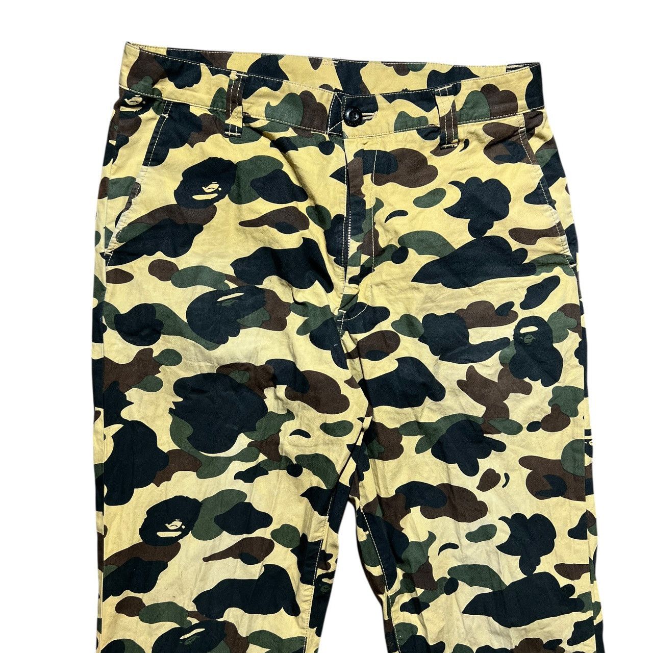 Bape A Bathing Ape Bape Shark Green Camo Track Pants Size US 32 / EU 48 - 4 Thumbnail