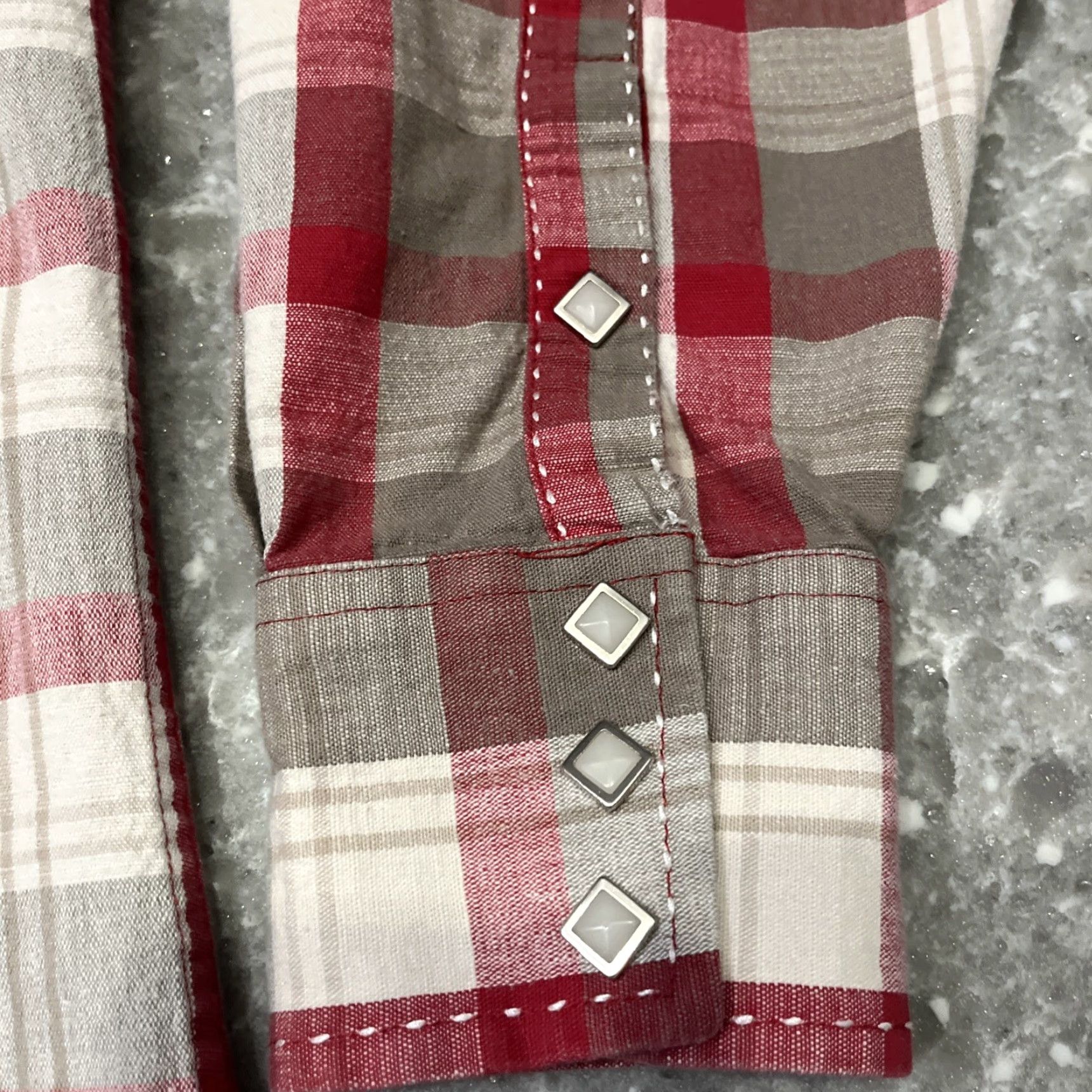 Vintage VINTAGE B & D By Panhandle Slim Rockabilly Shirt Red Western Plaid Diamond Snap Mens 2XL Size US XXL / EU 58 / 5 - 2 Thumbnail