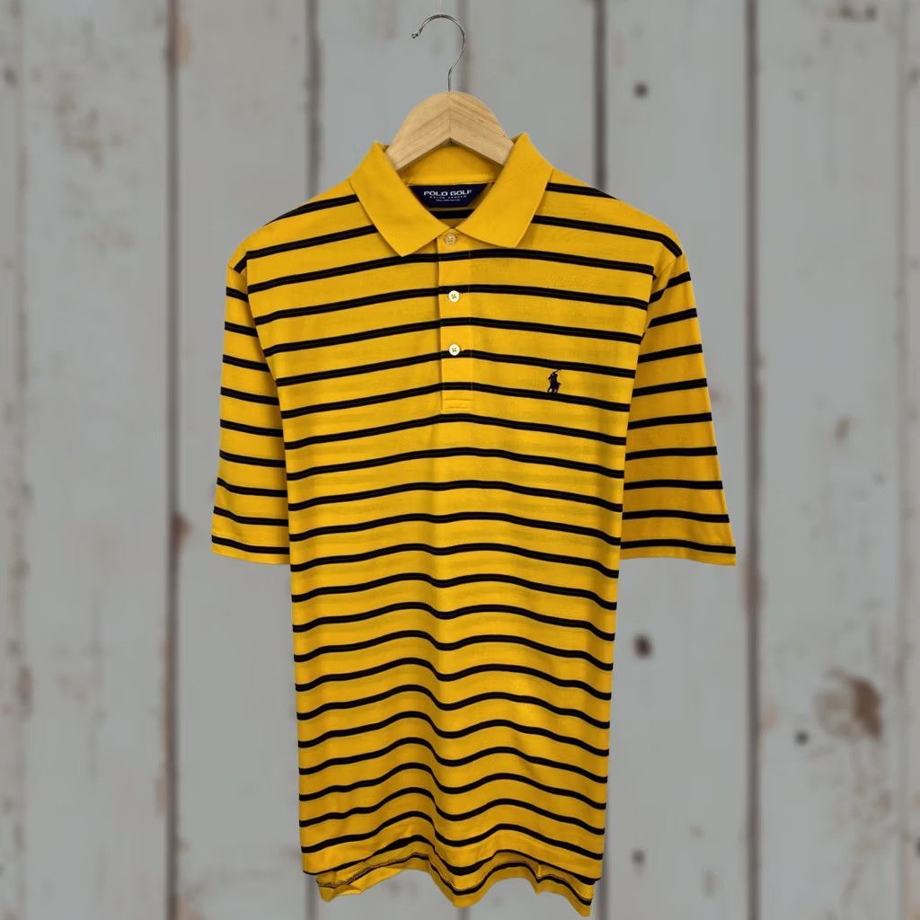 Ralph Lauren VINTAGE Polo Ralph Lauren Polo Golf T-Shirt 90s Yellow Mens M/L Short Sleeve Yellow 90s Golf Polo Ralph Lauren Mens Size US M / EU 48-50 / 2 - 1 Thumbnail