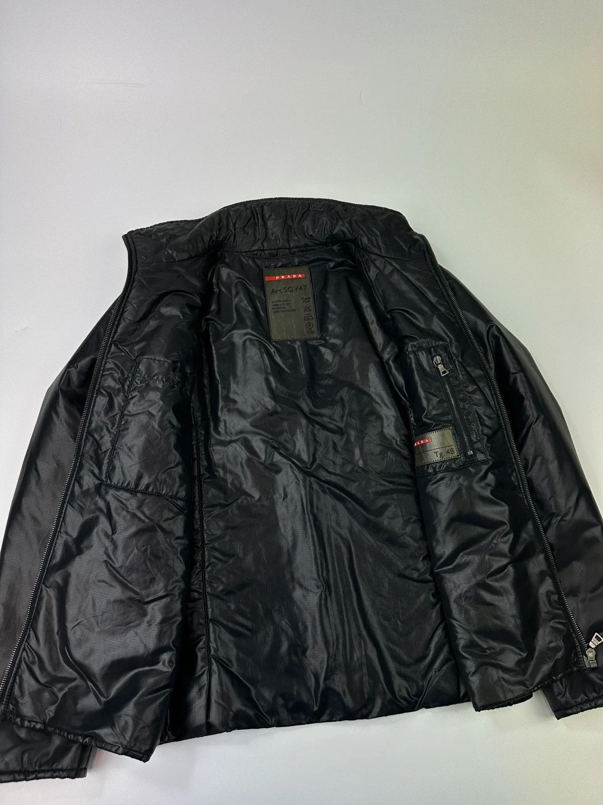 Prada Prada Sport FW2008 Black Crinkle Nylon Padded Jacket Size US M / EU 48-50 / 2 - 8 Thumbnail