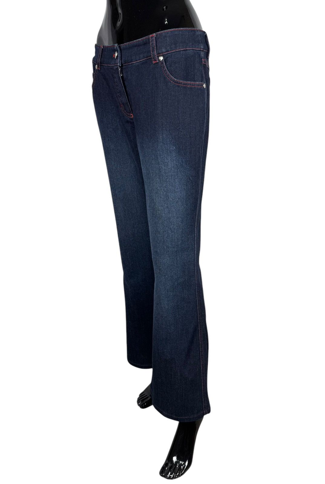 Escada Escada Flared Jeans Embroidered Logo size DE38 IT44 Size 30" / US 8 / IT 44 - 4 Thumbnail
