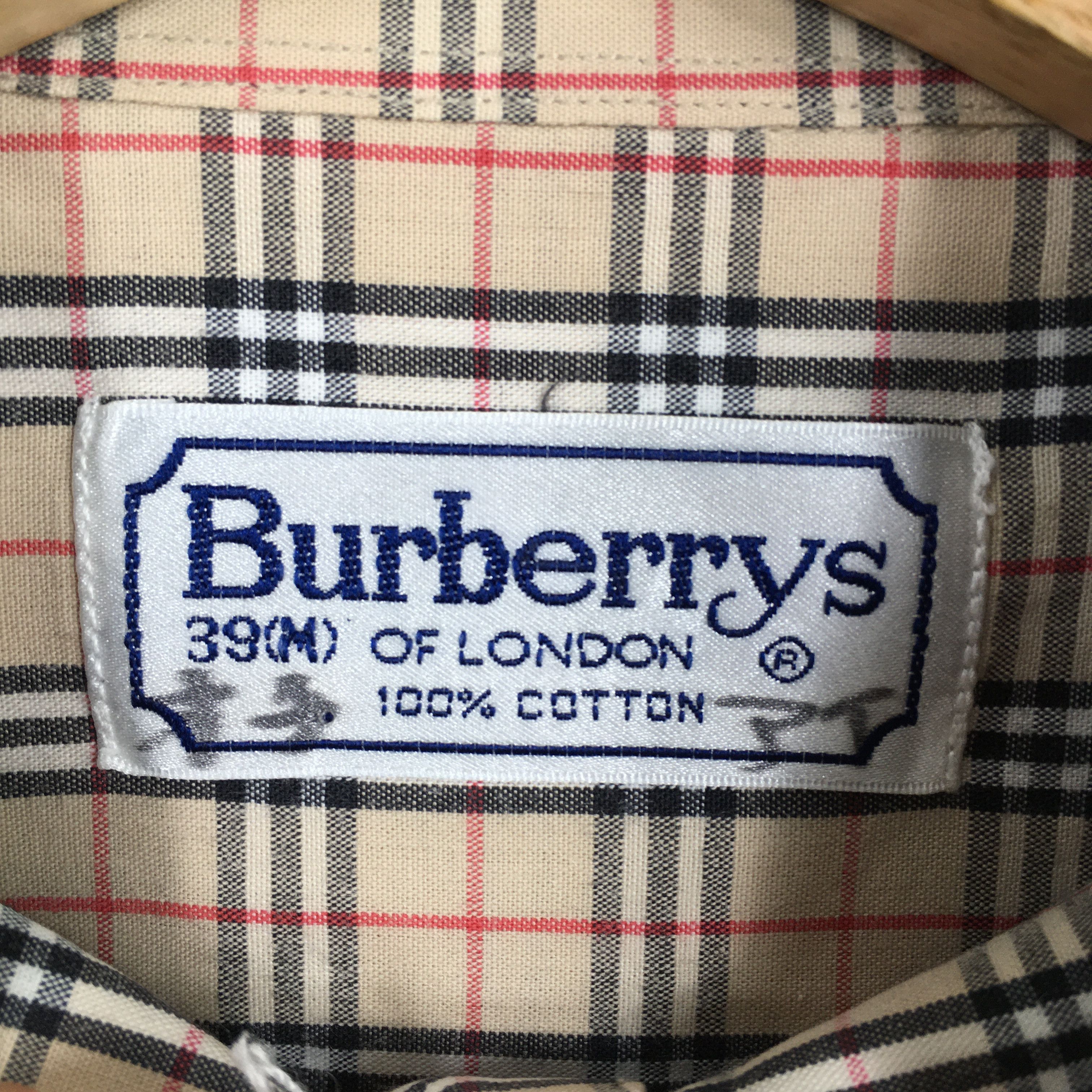 Burberry × Vintage Vintage Burberrys Nova Check Brown Tartan Oxfords Shirt M Size US M / EU 48-50 / 2 - 4 Thumbnail