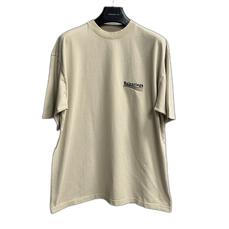 Balenciaga Balenciaga Beige Logo Short Sleeve T-Shirt-2506 Size US S / EU 44-46 / 1 - 1 Thumbnail