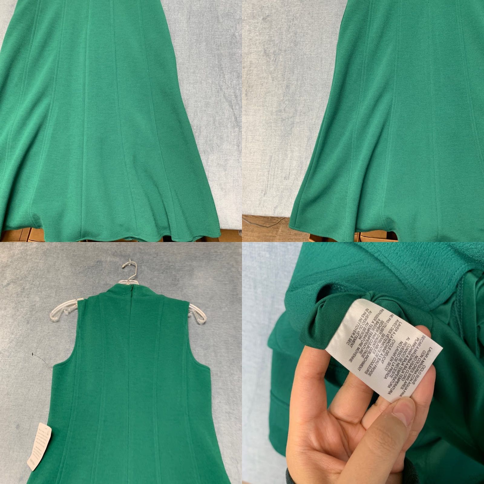 MAGGY LONDON Maggy London Dress Womens A-Line Emerald Green Back Zip Party 4 Sleeveless Mock Neck Polymer Polyester Casual, Cocktail, Party/Cocktail Size S / US 4 / IT 40 - 9 Thumbnail