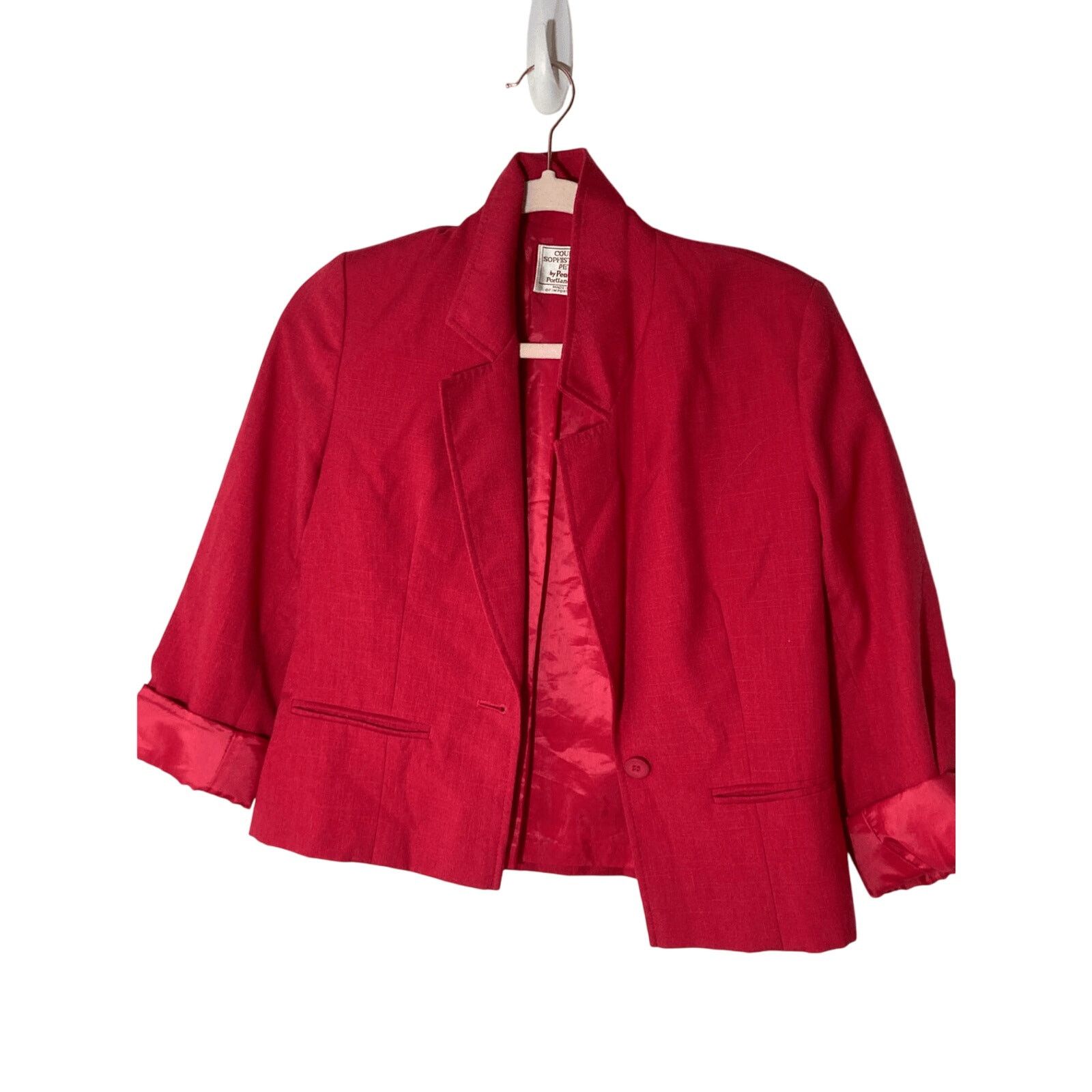 Pendleton Pendleton Petite Women’s Barbiecore Pink Silk-Blend Blazer 4 Size S / US 4 / IT 40 - 4 Thumbnail