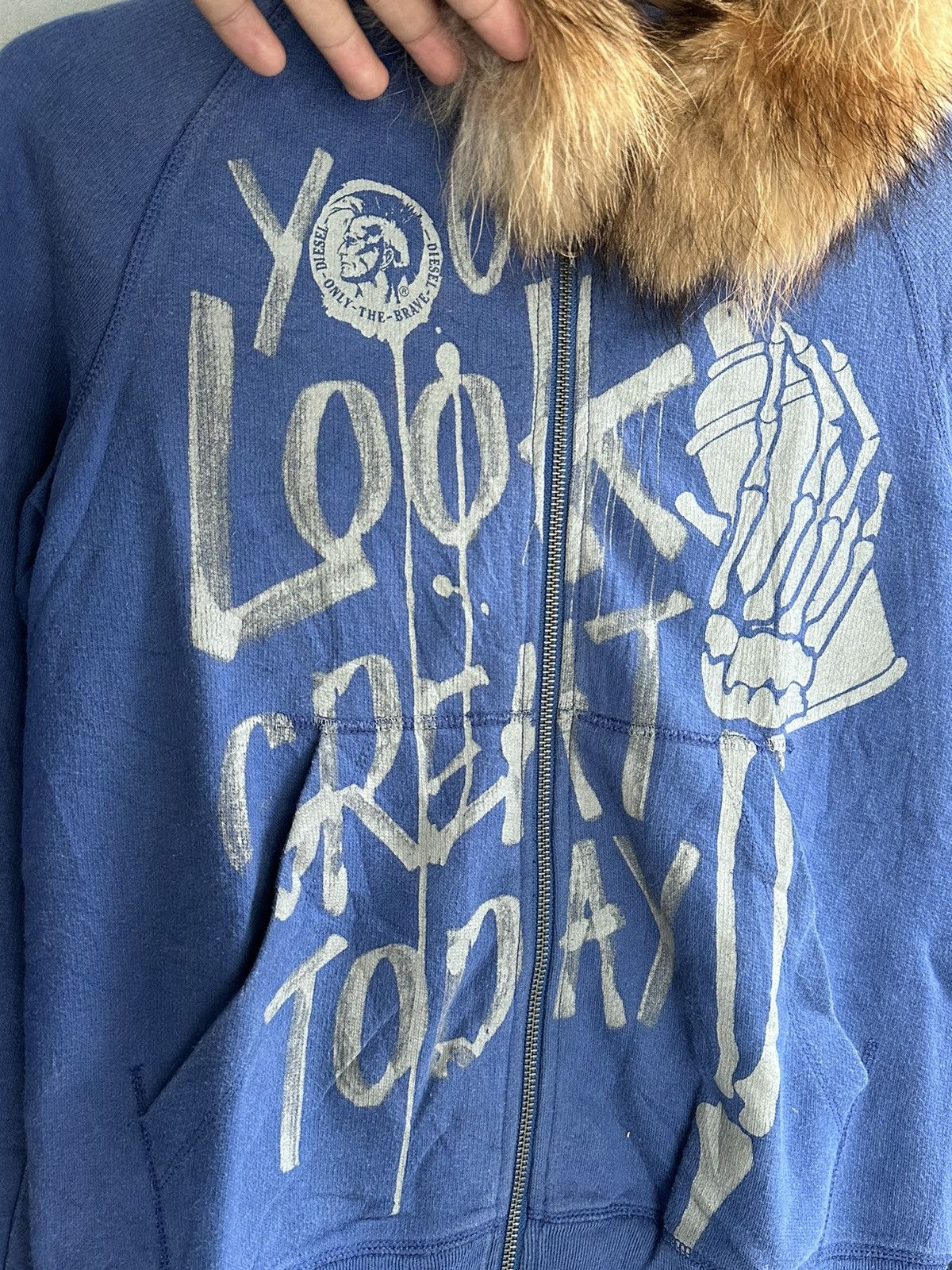 Diesel Faux Fur ZipHoodie Diesel ifsixwasnine lgb styled Size US S / EU 44-46 / 1 - 4 Thumbnail