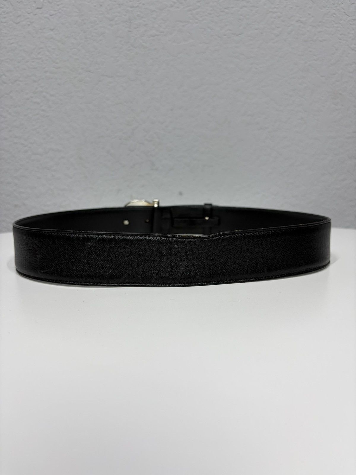 Salvatore Ferragamo Salvatore Ferragamo Leather Belt Silver Buckle Prada Style Size ONE SIZE - 4 Thumbnail