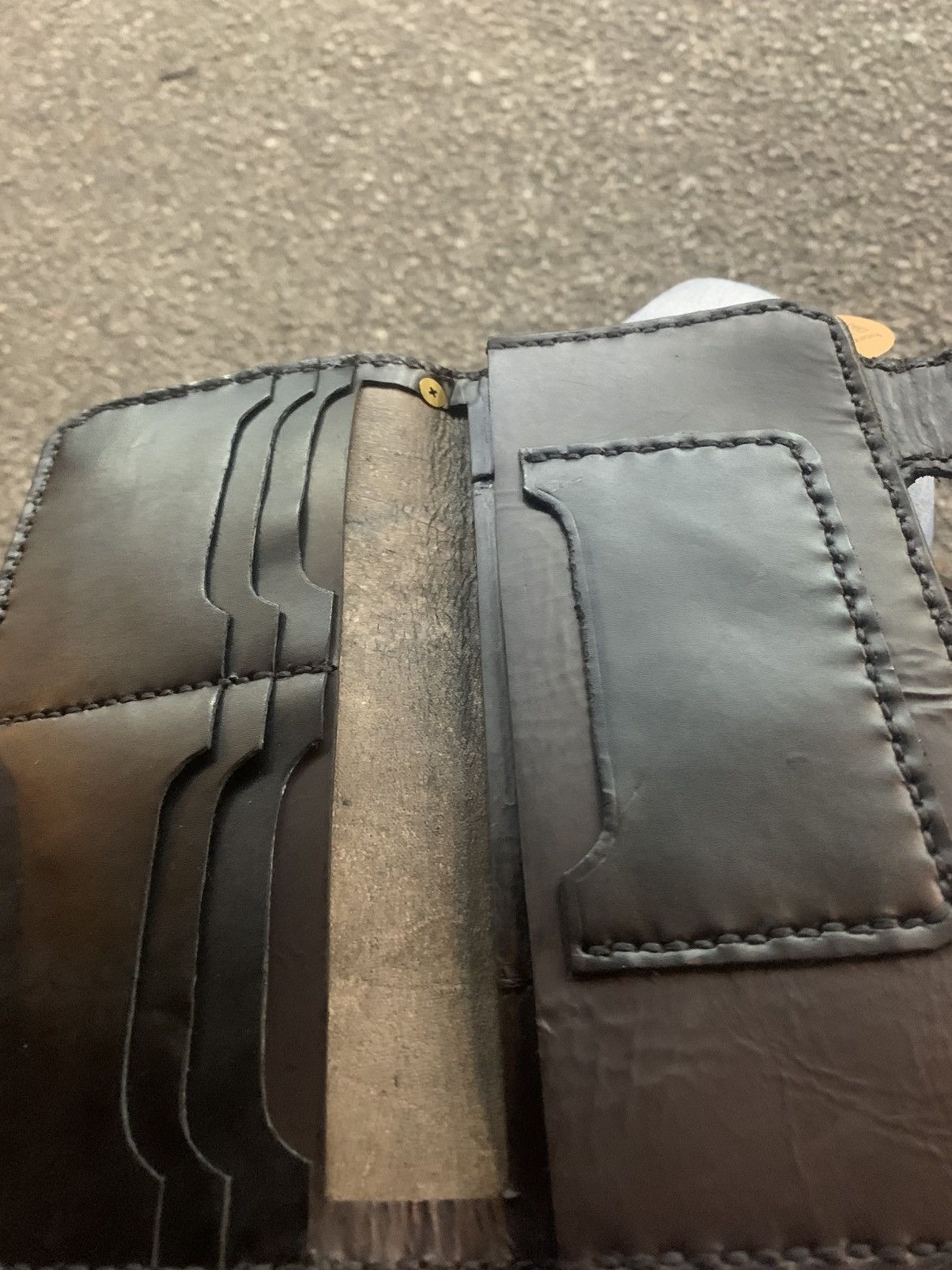 Handmade Leather wallet - redmoon wallet Size ONE SIZE - 8 Thumbnail