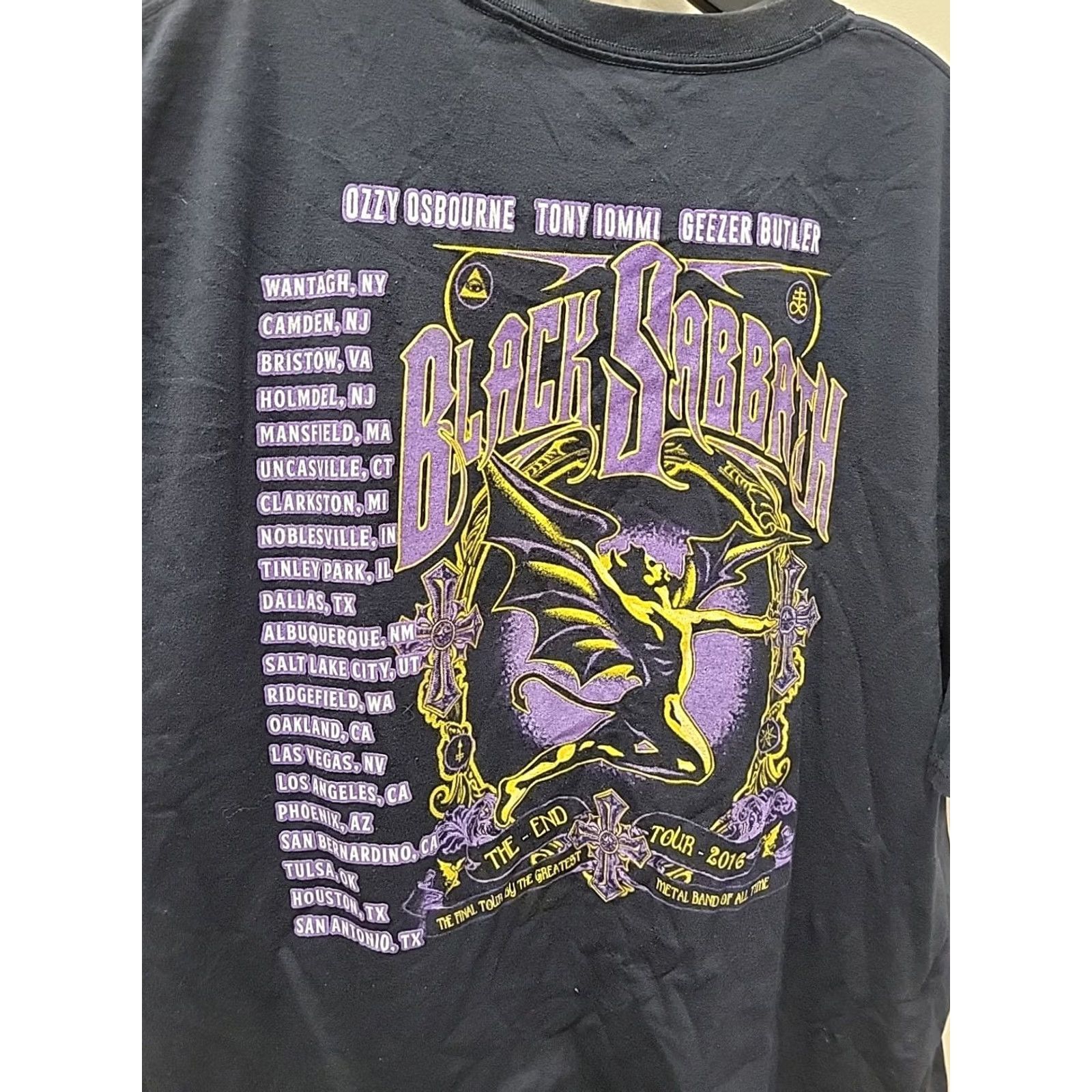 Hanes VINTAGE Black Sabbath The End Final Shows Ever Tour Double Sided Graphic T-Shirt 2XL Blue Mens T-Shirt Graphic Print Double-Sided Band 90s/Concert Size US XXL / EU 58 / 5 - 5 Thumbnail