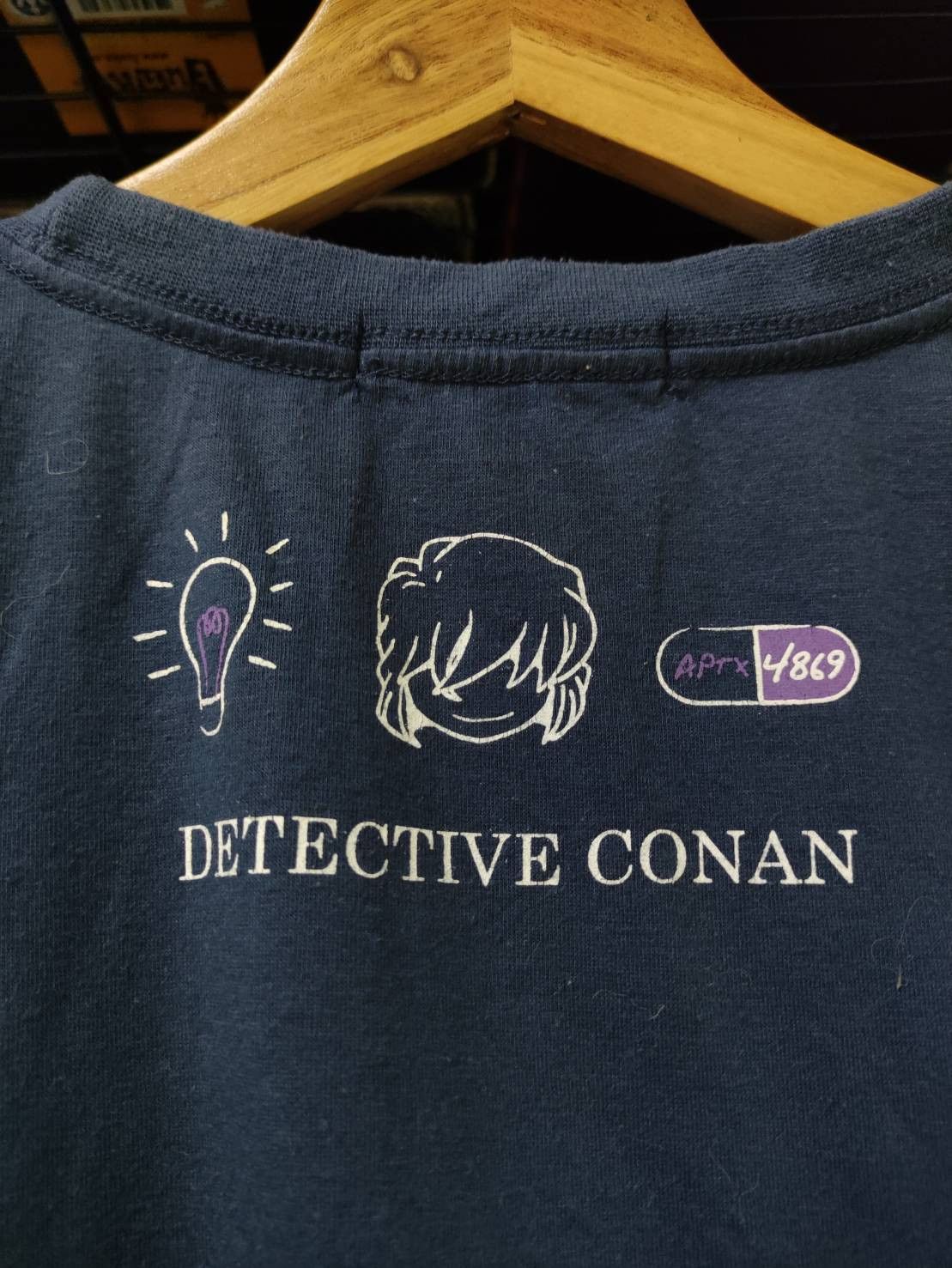 Anime Vtg 00's Detective Conan "There Is Always Only One Truth!" Size US L / EU 52-54 / 3 - 7 Thumbnail