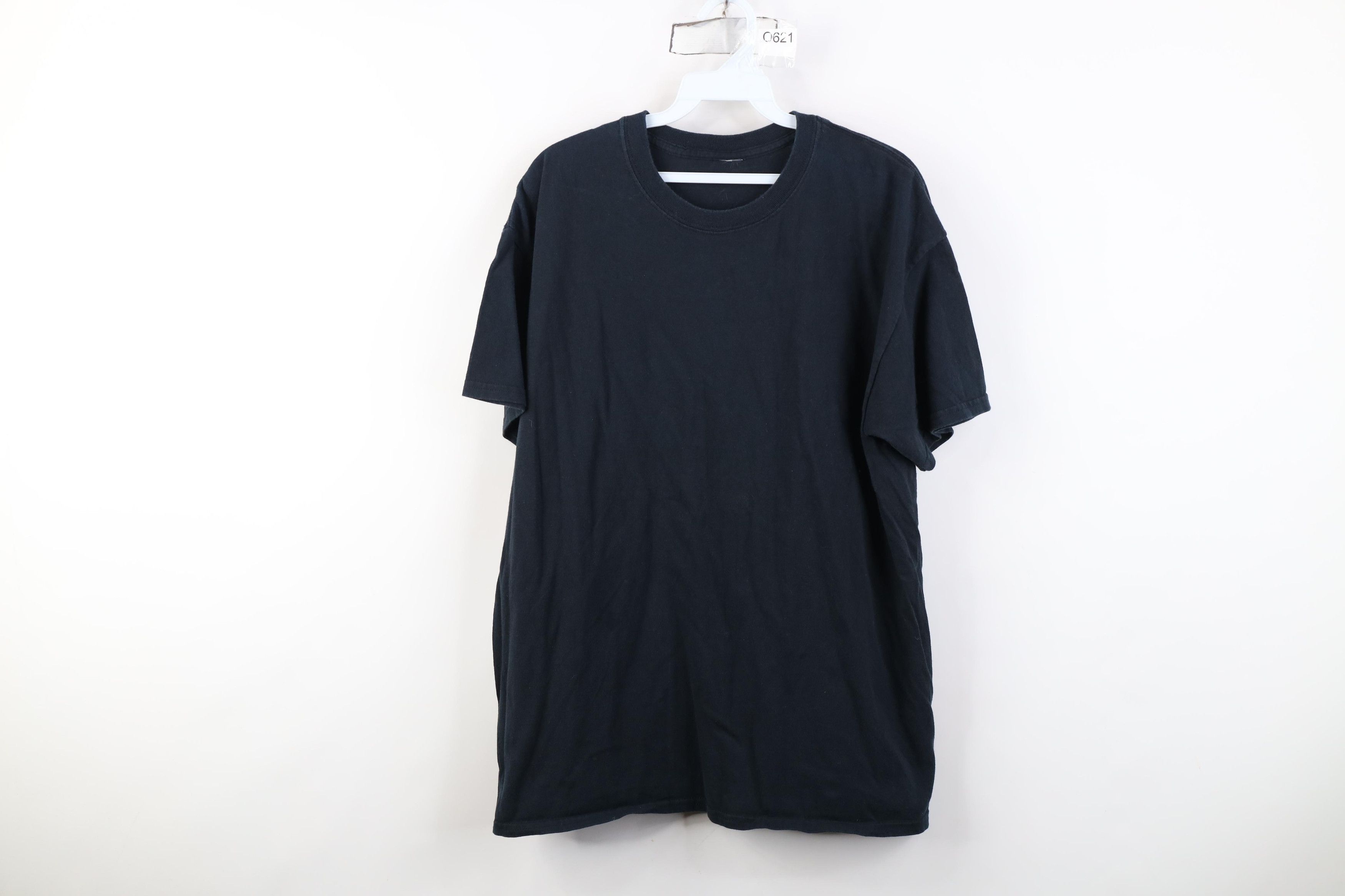 Vintage Vintage 90s Y2K Streetwear Faded Blank Cotton T-Shirt Black Size US L / EU 52-54 / 3 - 1 Thumbnail