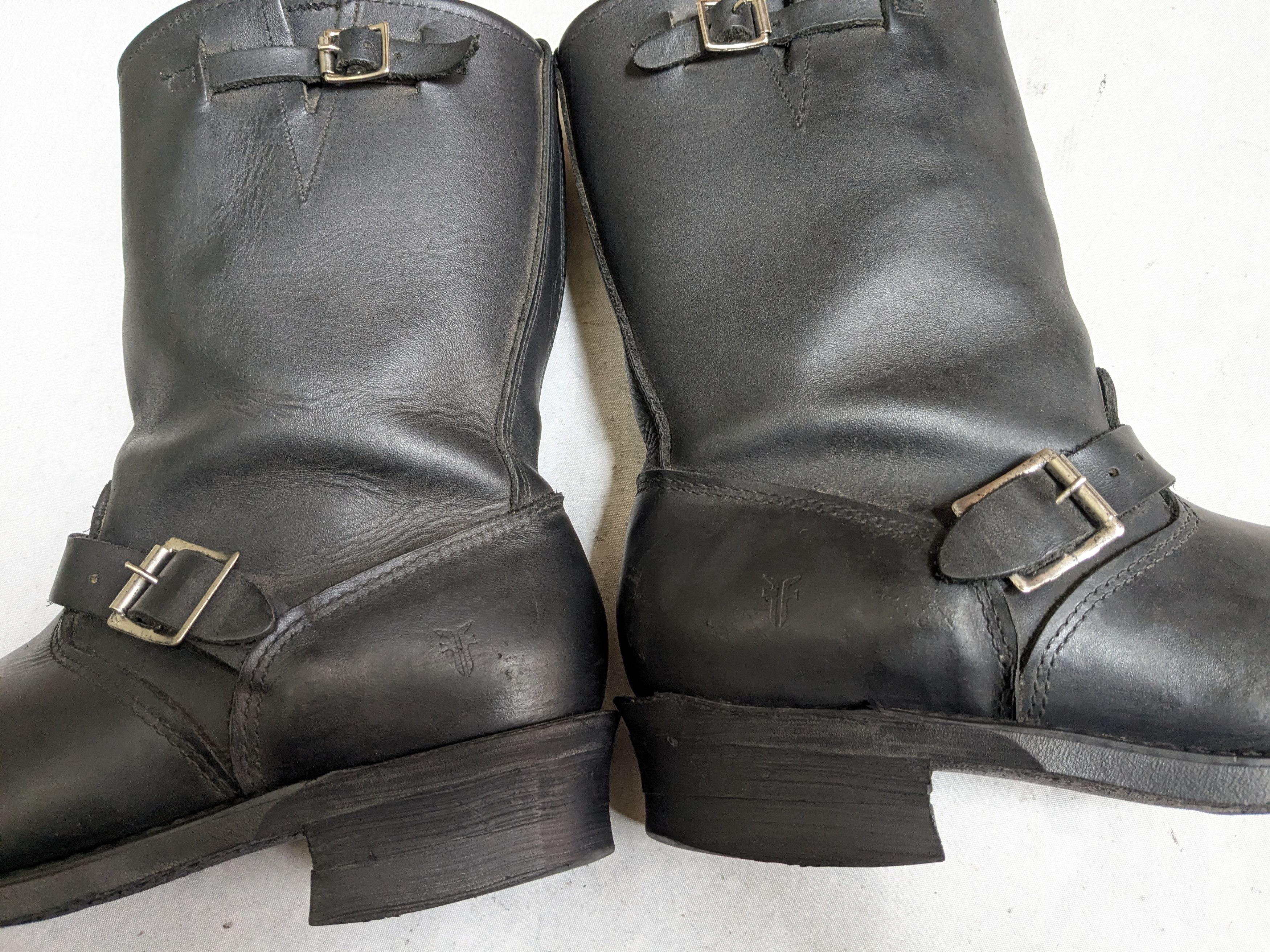 Frye Frye Engineer Boots Black Leather 10 M Leather Buckle Size US 10 / EU 43 - 9 Thumbnail