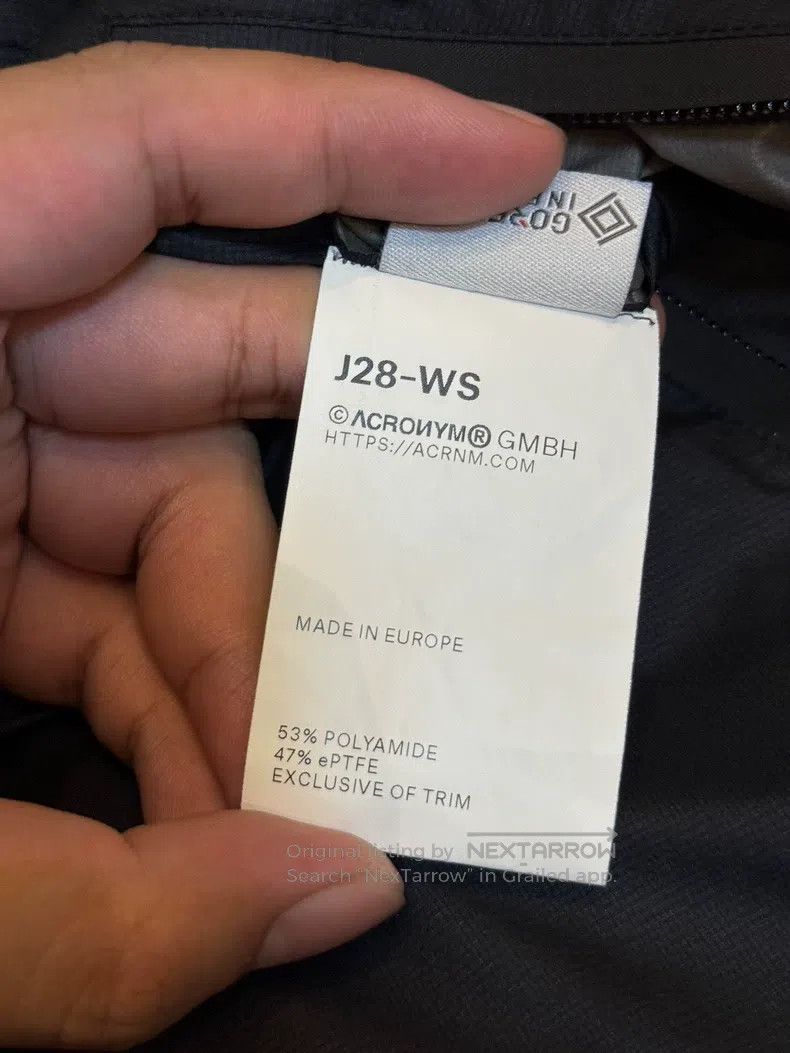 Acronym Acronym Charge coat Size US L / EU 52-54 / 3 - 5 Thumbnail