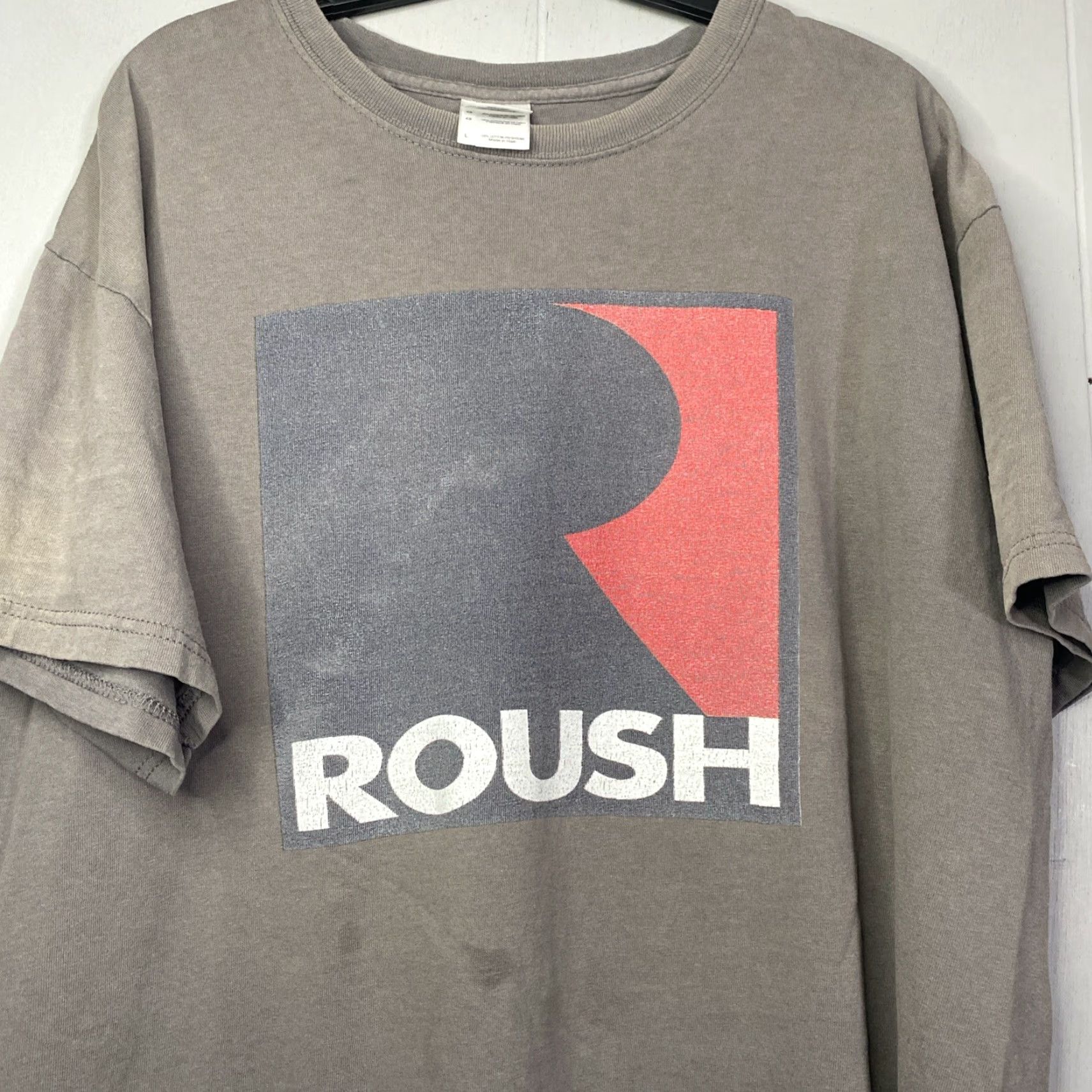 Gildan VINTAGE Roush Racing T-Shirt Grunge Faded Distressed Y2K 90s L Gray Mens T-Shirt Grunge 90s Racing Vintage Size US L / EU 52-54 / 3 - 2 Thumbnail