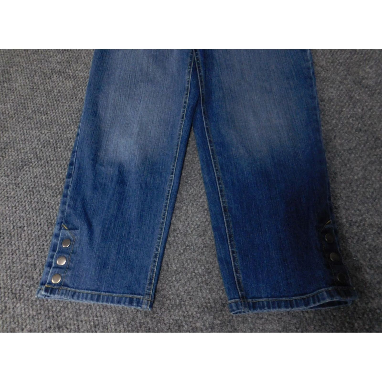 Talbots Talbots Jeans Cropped Denim Stretch 10 Blue Regular Women Inseam 22 Zip Zipper Cotton blend Polyester - Medium Wash Size 32" / US 10 / IT 46 - 7 Thumbnail