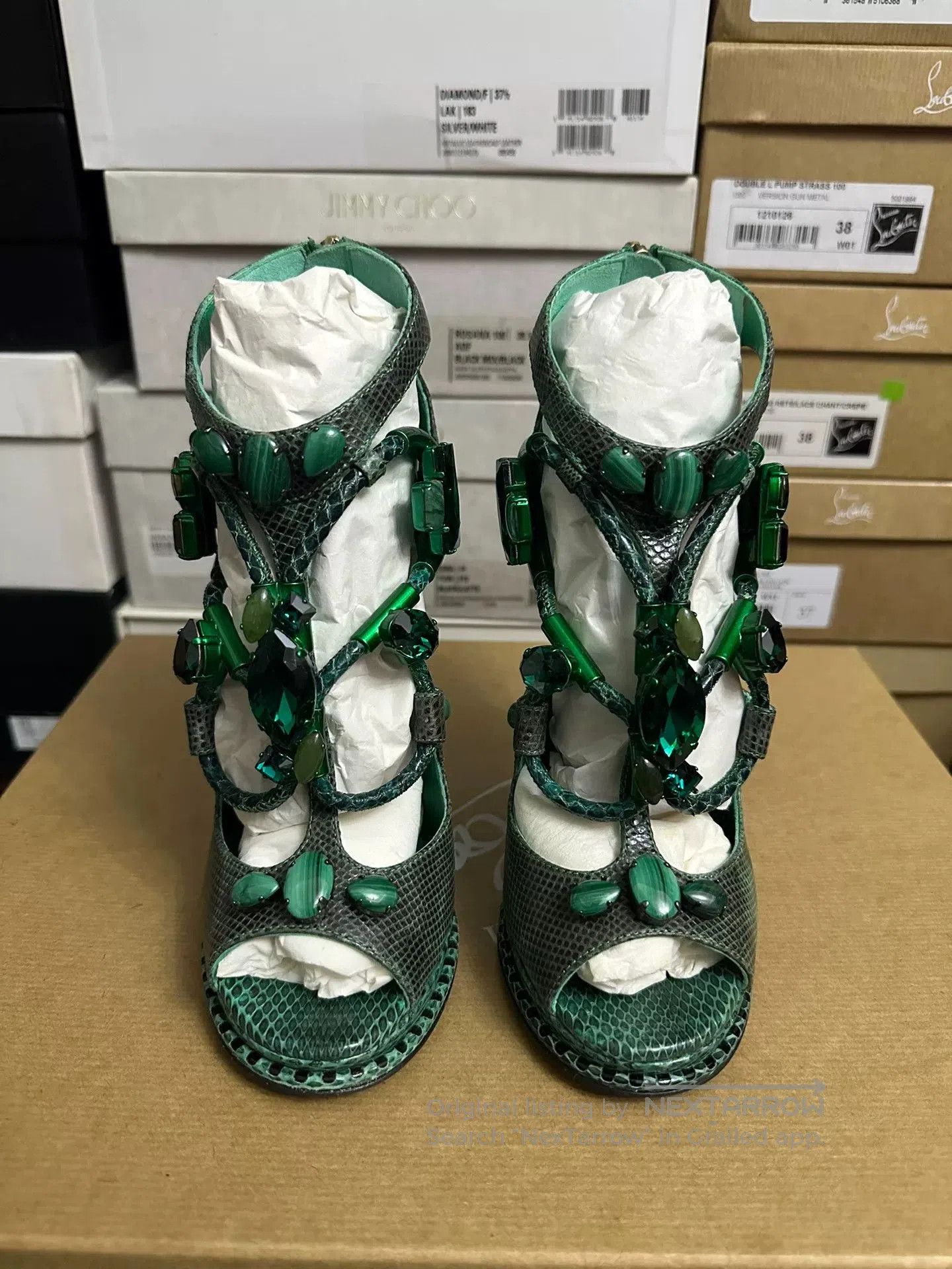 Jimmy Choo Jimmy Choo Emerald High Heels. Size US 4 / IT 34 - 1 Thumbnail