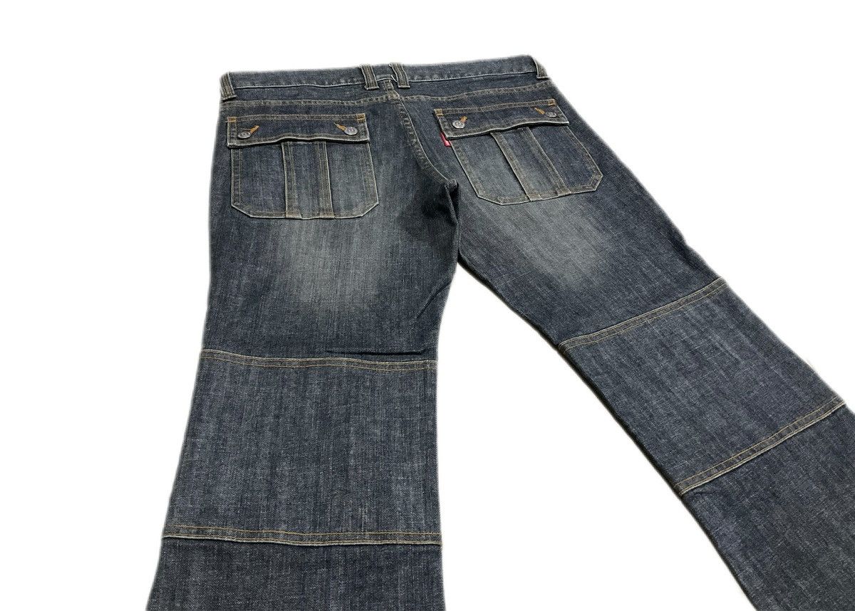 Tornado Mart 🔥Y2K Archived Tornado Mart Flared Denim Bell Bottoms Size US 34 / EU 50 - 7 Thumbnail