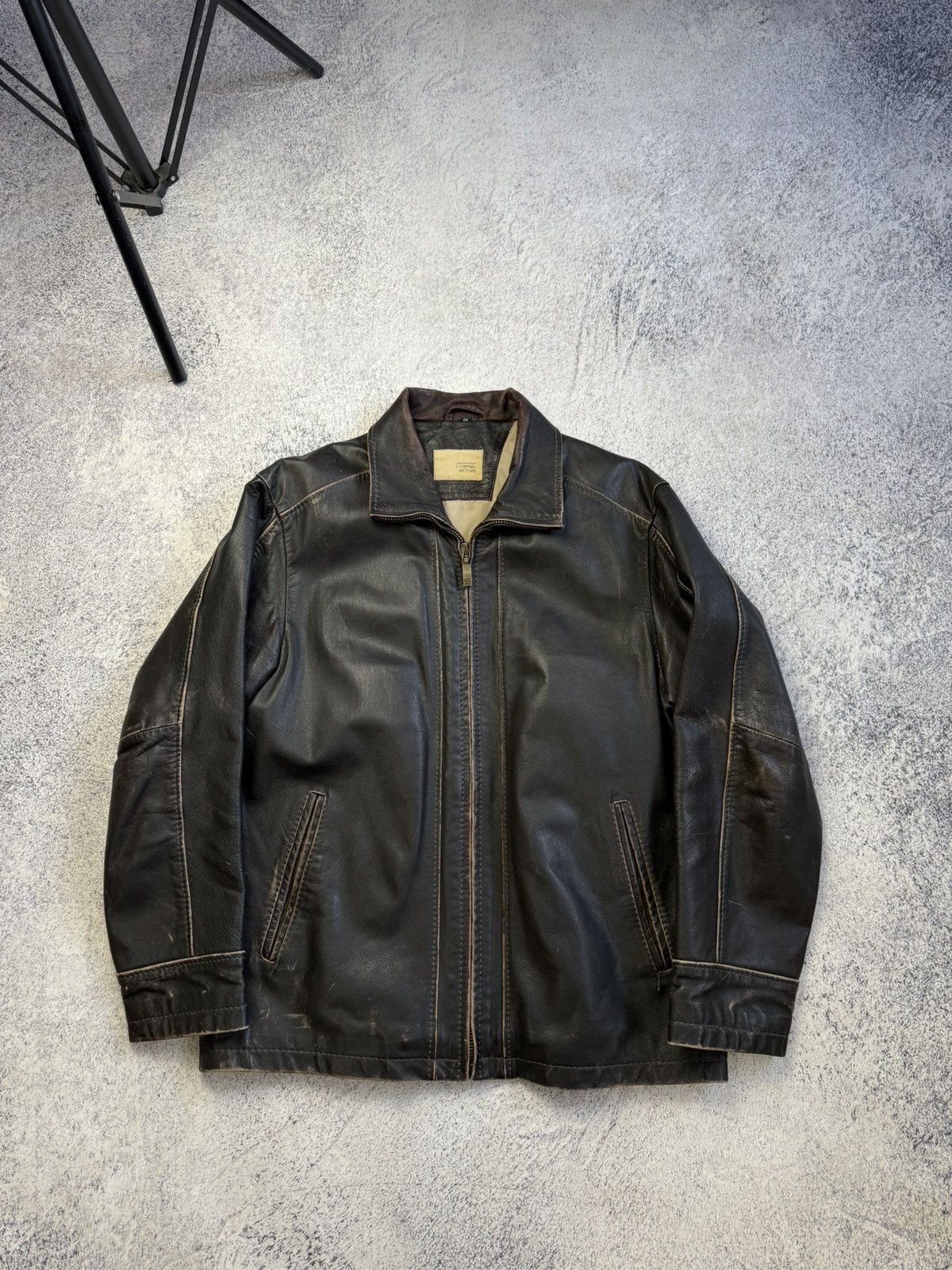 camel active Vintage Camel Active Leather Jacket Rare Old Money Size US M / EU 48-50 / 2 - 1 Thumbnail