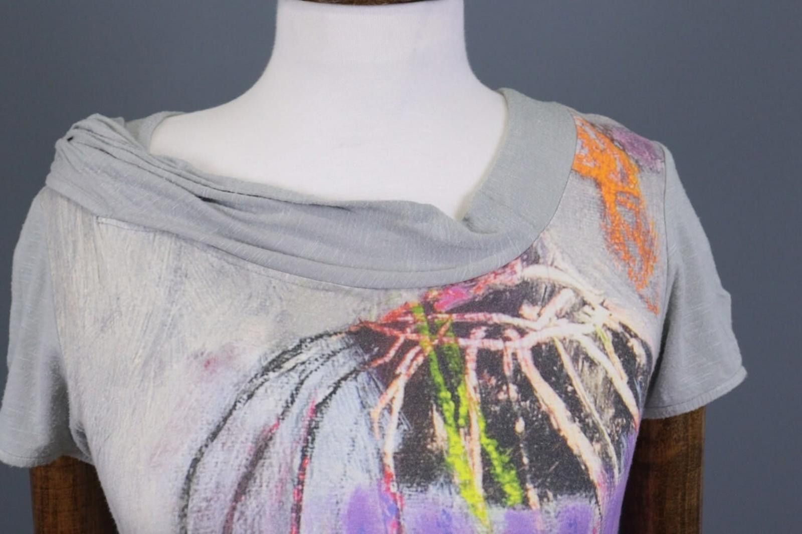Designer Aventures des Toiles Multicolor Abstract A-Line Dress 36 Size M / US 6-8 / IT 42-44 - 2 Thumbnail