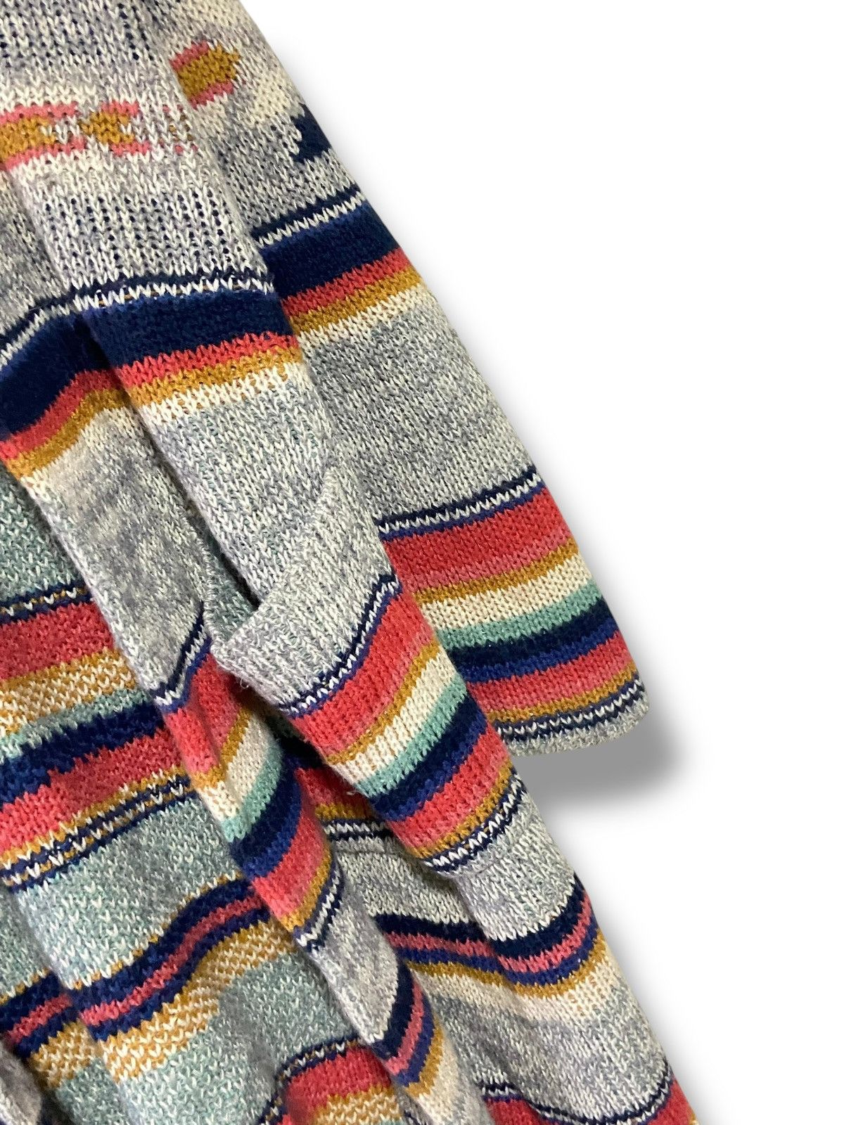 Japanese Brand Anti Ballistic Aztec Outerwear Long Cardigan (164) Size ONE SIZE - 4 Thumbnail