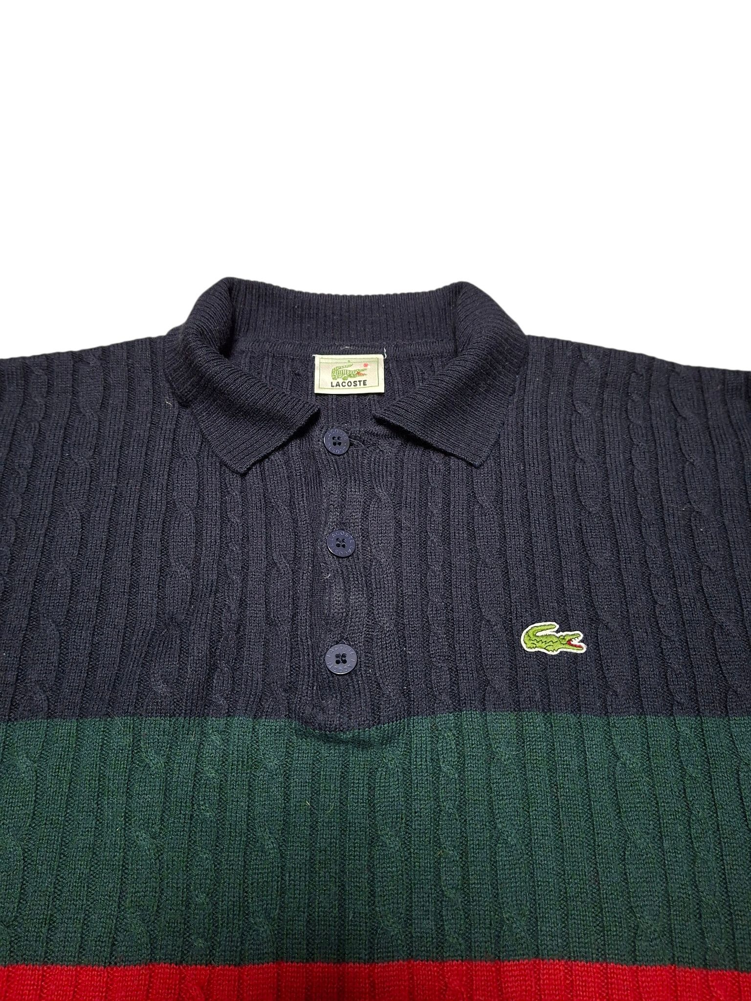 Lacoste LACOSTE VINTAGE LUXURY 1/3 WOOL SWEATER Size US XXL / EU 58 / 5 - 2 Thumbnail