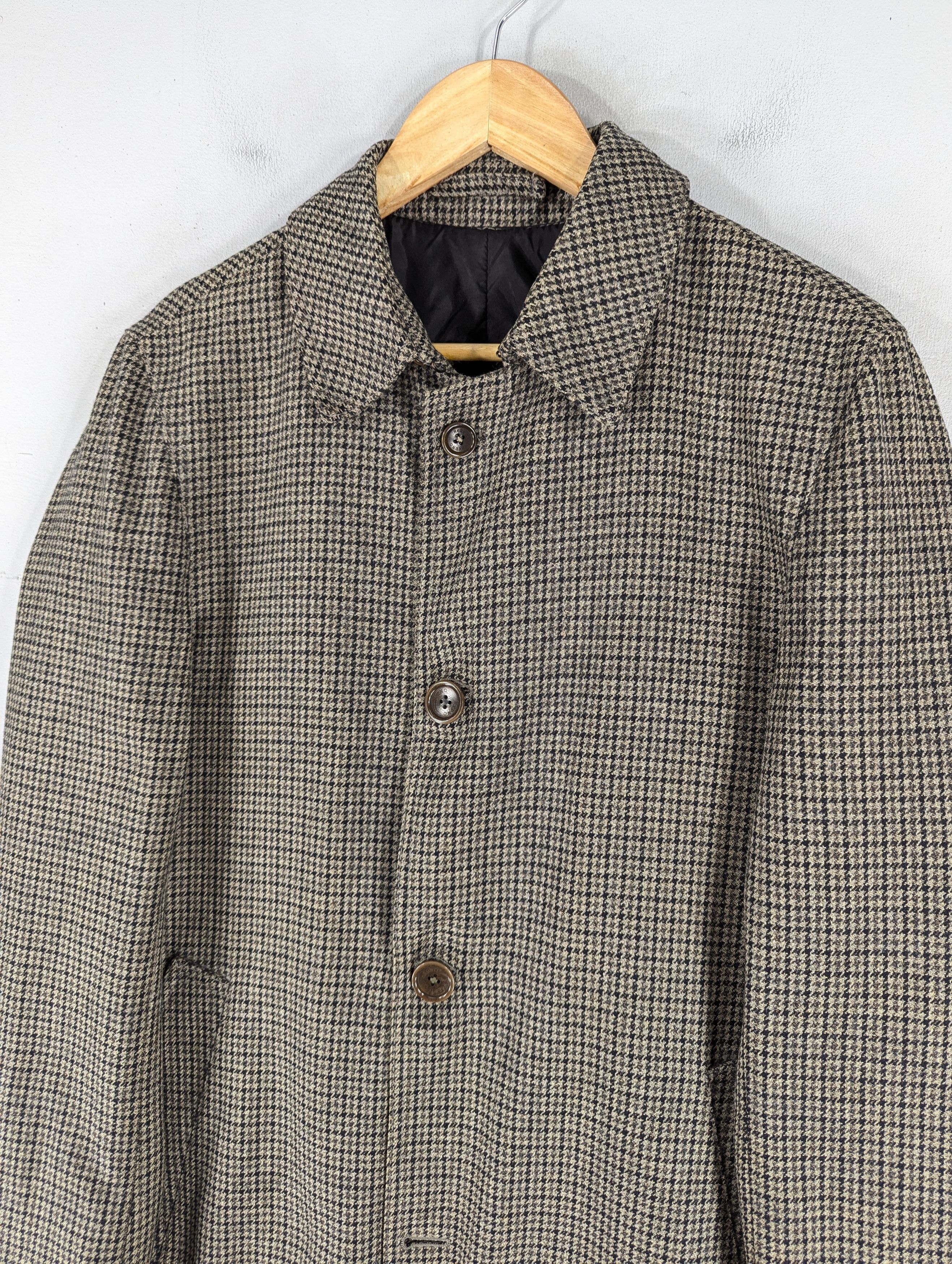 Herno Vintage Herno Houndstooth Wool Long Coat Jacket Size L / US 10 / IT 46 - 5 Thumbnail
