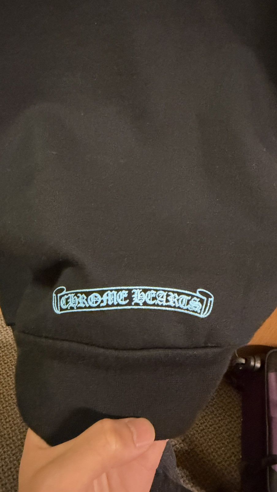 Chrome Hearts Chrome Hearts Blue Glitter Friends and Family Hoodie Size US S / EU 44-46 / 1 - 4 Thumbnail