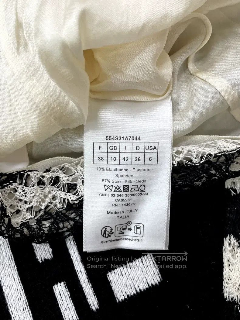 Dior Dior 25 early autumn black and white striped knitted long Size XS / US 0-2 / IT 36-38 - 6 Thumbnail