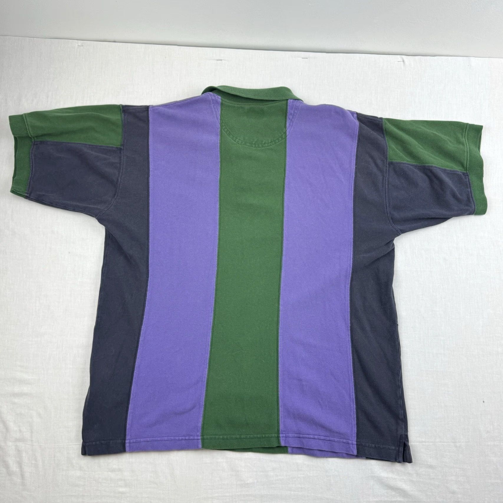 Vintage VINTAGE Duck Head Polo Shirt Mens L Purple Striped 90s Preppy Collar Short Sleeve Size US L / EU 52-54 / 3 - 8 Thumbnail