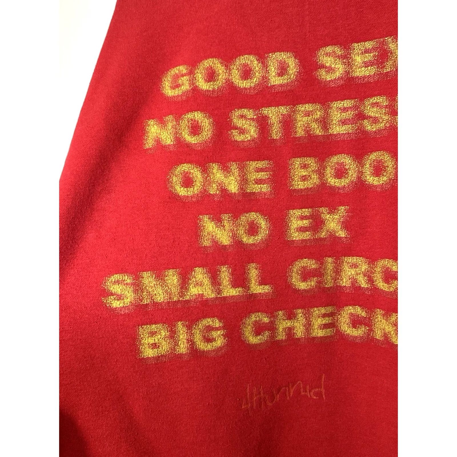 Vintage 4 Hunnid Crewneck Sweatshirt Men XL Red Vintage No Stress Good Sex Size US XL / EU 56 / 4 - 5 Thumbnail