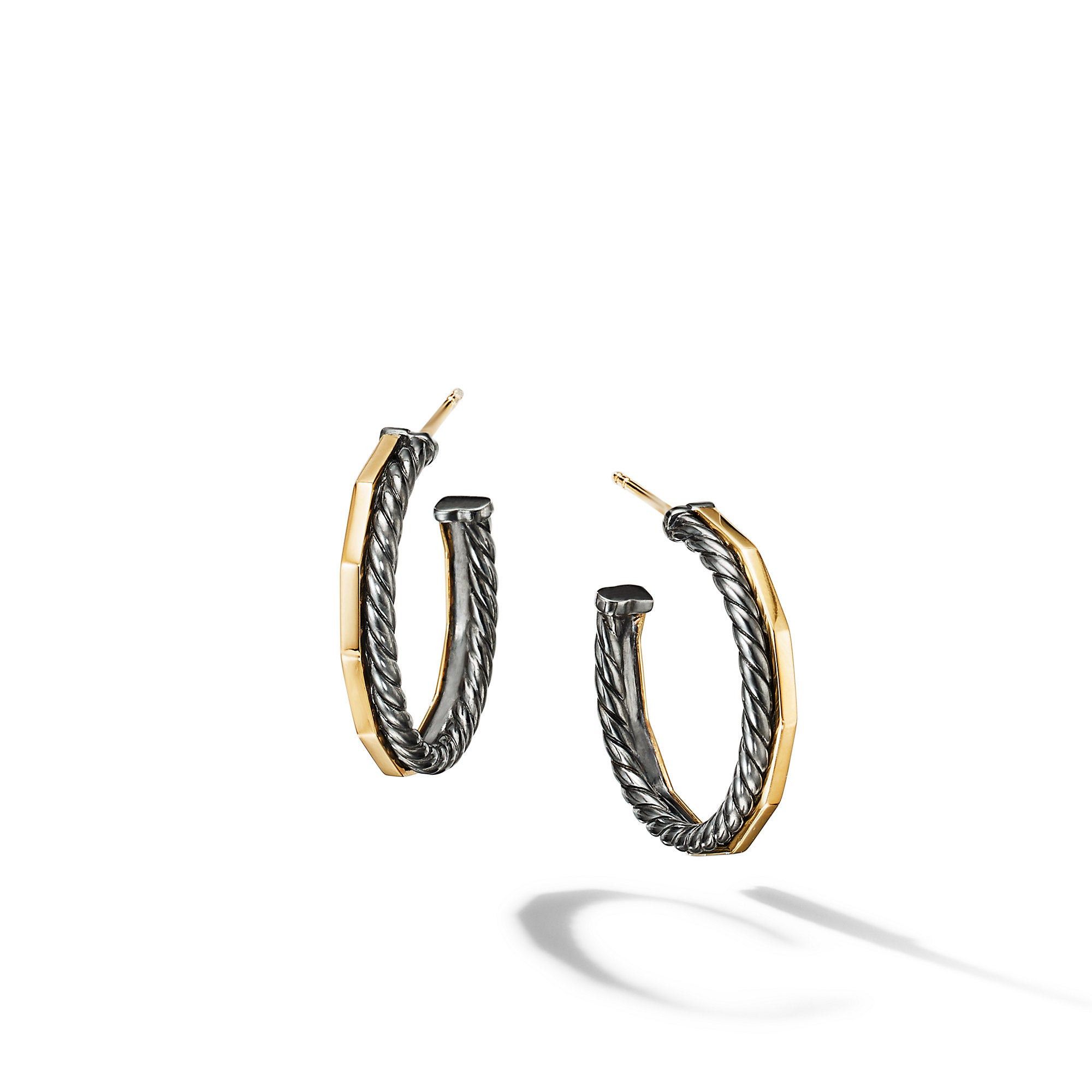 David Yurman o1w1db10525 E16611 Earrings in Silver with 18K Yellow Gold Size ONE SIZE - 1 Preview