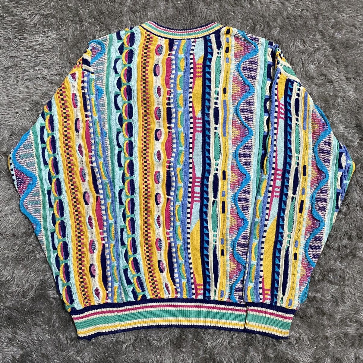 Coogi Vintage 90s Modigliani Coogie Style 3D Knit Sweater Size US L / EU 52-54 / 3 - 2 Thumbnail
