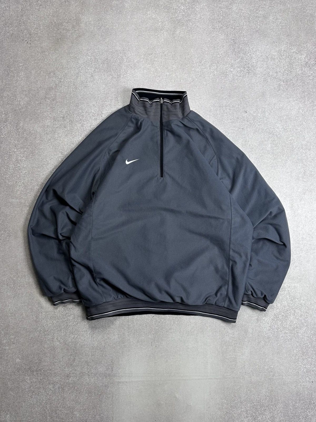 Vintage Nike Swoosh Reversible Fleece Jacket L