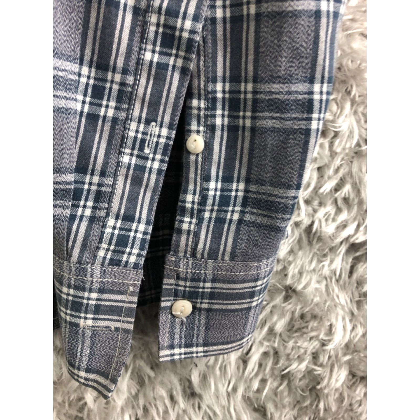 Vintage American Rag Shirt Size Large Mens Gray Plaid Long Sleeve Spread Collar Size US L / EU 52-54 / 3 - 3 Thumbnail