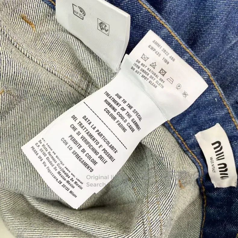 Miu Miu Miu Miu 28 Retro blue wide-leg jeans Size 28" / US 6 / IT 42 - 4 Thumbnail