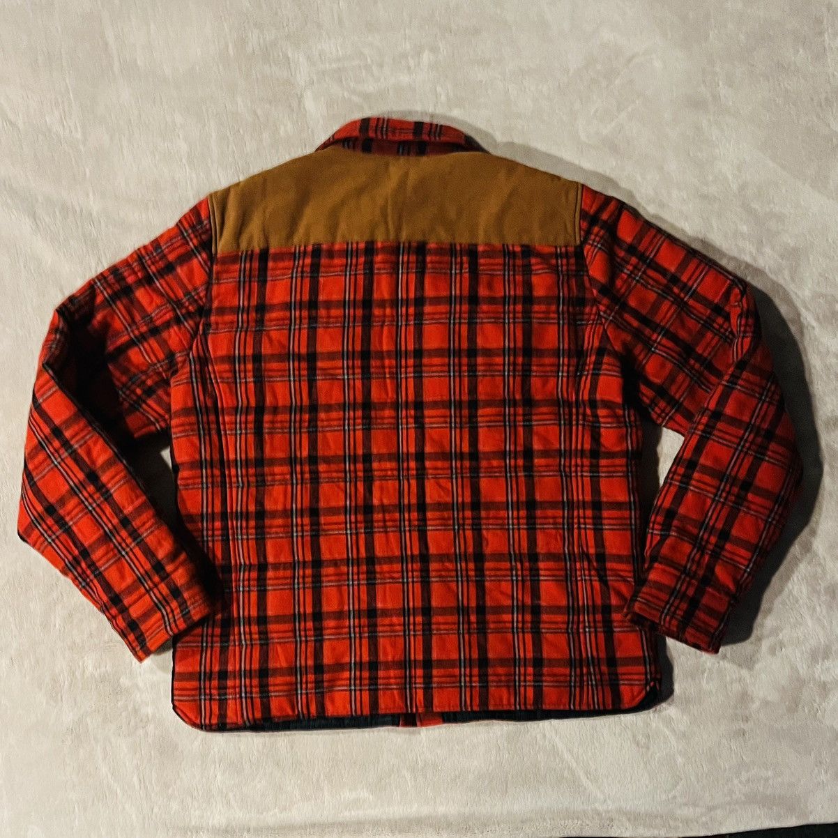 Aspesi ASPESI Italy Thermore Red Flannel Plaid Snap Overshirt XXL Size US XXL / EU 58 / 5 - 2 Thumbnail