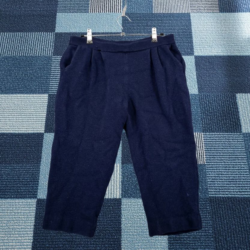Asics St John Basics Pants Womens Blue Knit Capri Pull On Mid Rise Pleated Size 6 Size 28" / US 6 / IT 42 - 1 Thumbnail