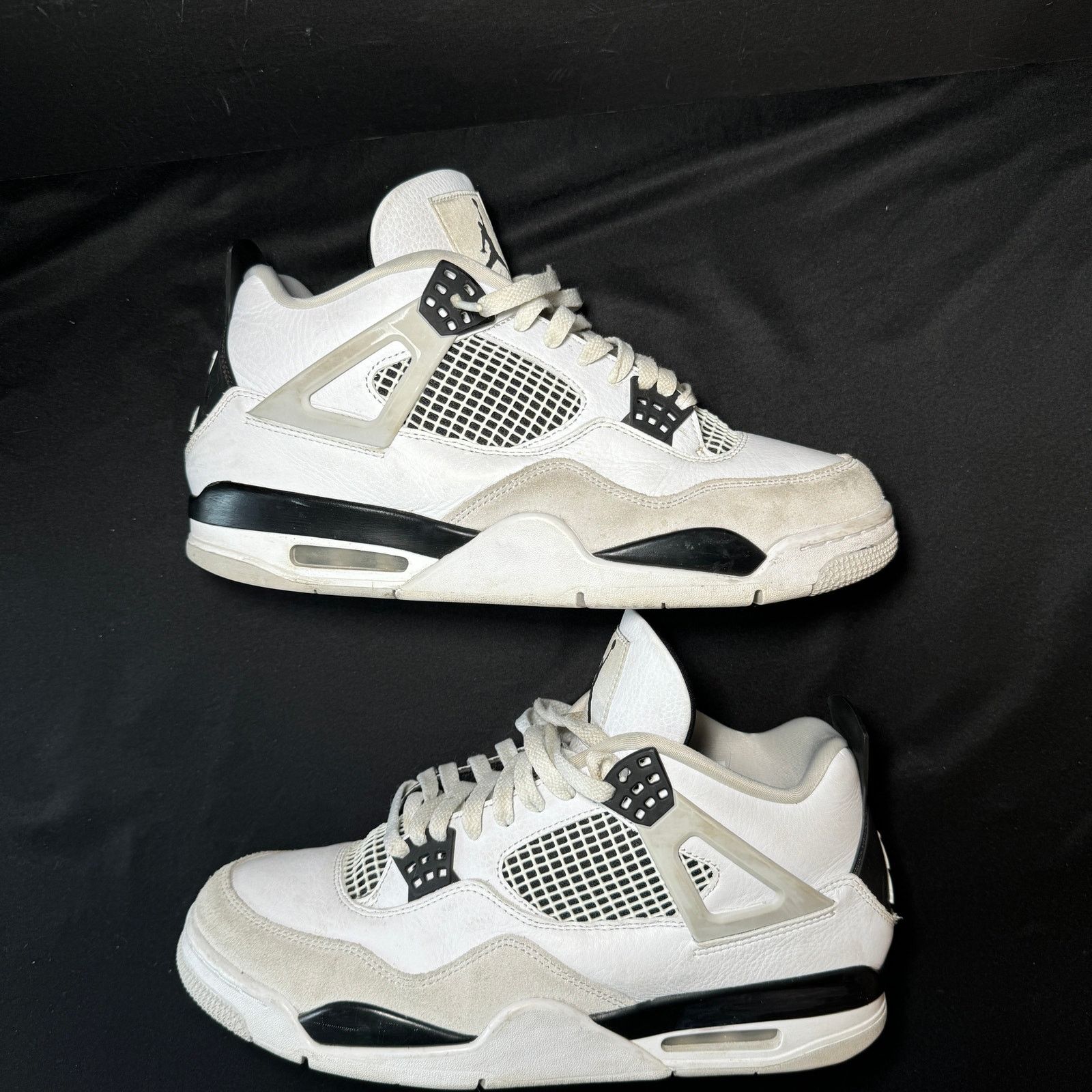 Jordan Brand × Nike Size 11.5 Nike Air Jordan 4 Retro Military Black Men's Shoes Size US 11.5 / EU 44-45 - 2 Thumbnail