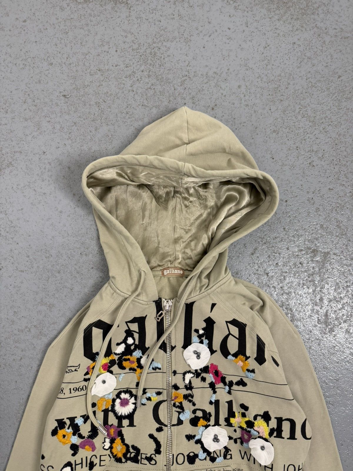 John Galliano Vintage John Galliano Abstract Flowers x Gazette Zip Hoodie Size XS / US 0-2 / IT 36-38 - 5 Thumbnail